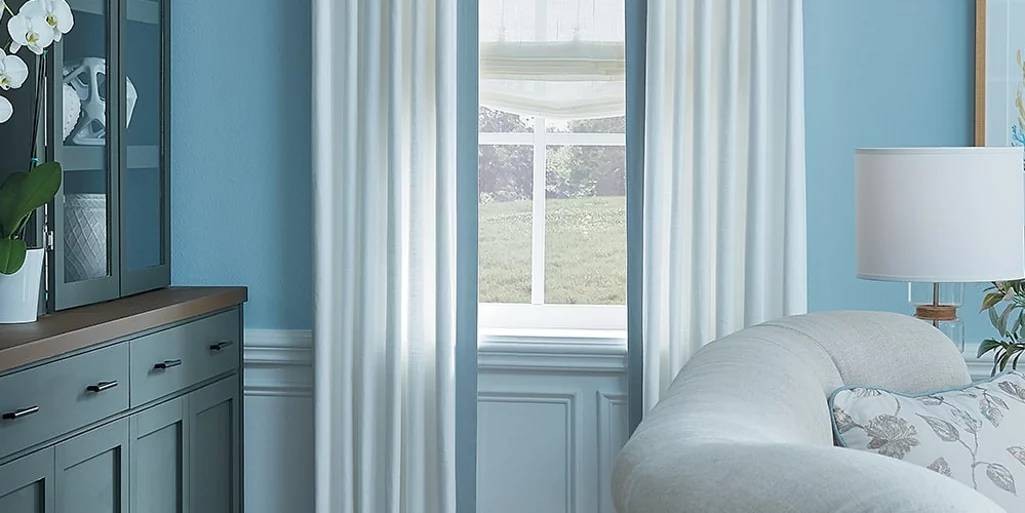 Carole Fabrics™ Custom Drapery in a bedroom near Sioux Falls, SD